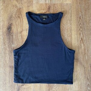 NWOT J.Crew Racerback Cropped Tank Top in Navy Size:S| Summer